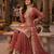 Tora silk embroidered palazzo suit with matching dupatta
