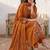 Cotton cambric a-line kurti-pant-dupatta set