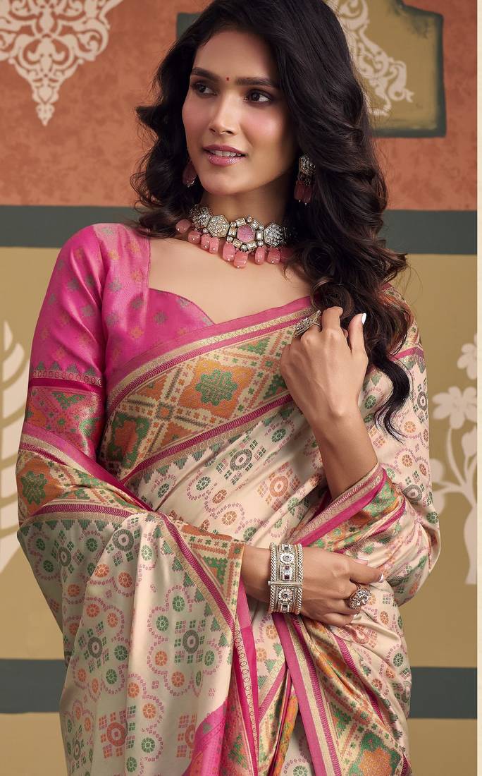 Traditional designer patola silk sarees for festive & wedding wear