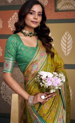  patola silk blend sarees for festive & wedding wear 2