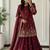 Maroon Heavy Embroidery Sequins Work Lehenga  Set