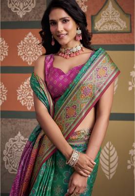  patola silk blend sarees for festive & wedding wear 2