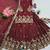 Maroon Heavy Embroidery Sequins Work Lehenga  Set