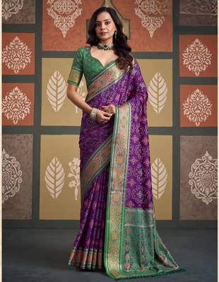  patola silk blend sarees for festive & wedding wear 1