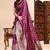 Magenta lichi silk zari weaving saree with blouse
