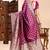 Magenta lichi silk zari weaving saree with blouse
