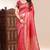 Red lichi silk zari weaving saree with blouse
