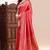 Red lichi silk zari weaving saree with blouse