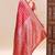 Red lichi silk zari weaving saree with blouse