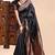 Black lichi silk zari weaving saree with blouse