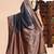 Black lichi silk zari weaving saree with blouse