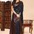 Black lichi silk zari weaving saree with blouse