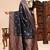 Black lichi silk zari weaving saree with blouse