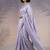 Lavender rasberry silk thread embroidery with sequins work saree with blouse