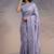 Lavender rasberry silk thread embroidery with sequins work saree with blouse