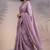 Mauve rasberry silk thread embroidery with sequins work saree with blouse