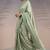 pista green rasberry silk blend thread embroidery with sequins work saree with blouse