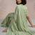 pista green rasberry silk blend thread embroidery with sequins work saree with blouse
