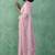 Pink chanda silk thread flower embroidery cut work saree with blouse