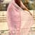Mauve oris silk thread lotus embroidery cut work saree with blouse