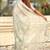 Grey oris silk thread lotus embroidery cut work saree with blouse
