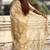 Gold oris silk thread lotus embroidery cut work saree with blouse