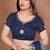 Navy blue rangoli silk heavy thread embroidery work saree with blouse