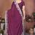 Purple rangoli silk heavy thread embroidery work saree with blouse