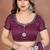 Purple rangoli silk heavy thread embroidery work saree with blouse