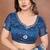 Blue rangoli silk heavy thread embroidery work saree with blouse