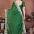 Green rangoli silk heavy thread embroidery work saree with blouse