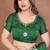 Green rangoli silk heavy thread embroidery work saree with blouse