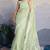 Pista green fancy heavy thread embroidery with sequins work saree with blouse