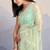 Pista green fancy heavy thread embroidery with sequins work saree with blouse