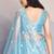 Sky blue fancy heavy thread embroidery with sequins work saree with blouse