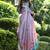 Lavender tussar silk floral printed saree with blouse