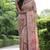 Cream tussar silk floral printed saree with blouse