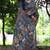 Grey tussar silk printed saree with blouse
