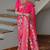 Rani pink banarasi silk paithani woven saree with blouse