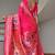 Rani pink banarasi silk paithani woven saree with blouse