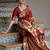 Maroon banarasi silk paithani woven saree with blouse