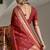 Maroon banarasi silk paithani woven saree with blouse