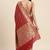Banarasi cotton silk saree in red  with   zari booti   work