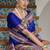 Royal blue banarasi silk paithani woven saree with blouse