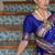 Royal blue banarasi silk paithani woven saree with blouse
