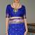 Royal blue banarasi silk paithani woven saree with blouse