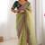 Light green banarasi crush coding with sequins embroidery work saree with blouse