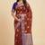 Banarasi cotton silk saree in maroon  with panboota  zari work