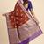 Banarasi cotton silk saree in maroon  with panboota  zari work