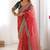 Red banarasi crush coding with sequins embroidery work saree with blouse